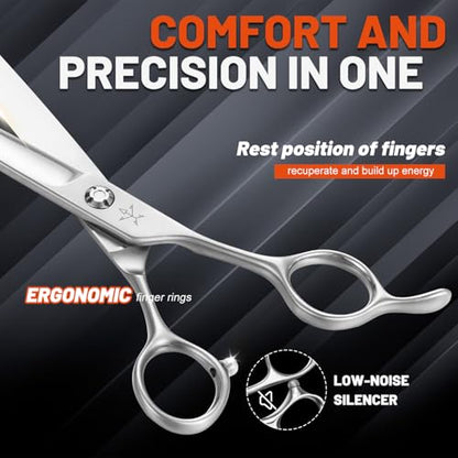 High-end Professional Dog Grooming Scissors Pet Grooming Shears 7.5 Inches Extremely Very Sharp Made Of Stainless Steel Alloy By Hand For Dog Cat Groomer - style: 7.5inch Shears
