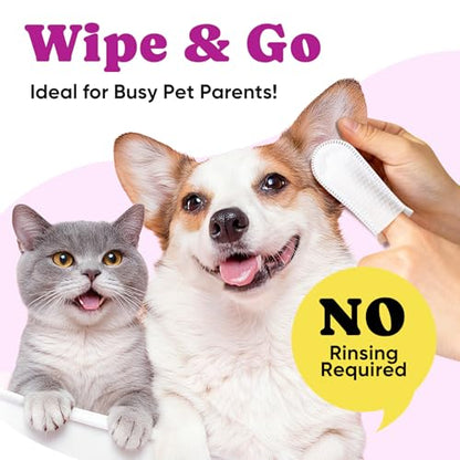 Pet Ear Cleaning Finger Wipes for Dogs & Cats - Dog Ear Cleaner with Aloe, Coconut Oil & Ginseng - Finger Dog Ear Wipes to Relieve Ear Itching, Infections, Wax & Smelly Ears - 50 Ct - Coconut Scent - color: 3.Ear-Coconut, size: 50 Ct