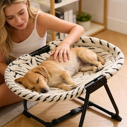 Outdoor Dog Bed - Portable Foldable Washable Non Slip Cot,Foldable 22.44 x 16.14 x 10.23Inch Lifted Dog Bed | for Pets Cats Kitten Puppy Sleep Rest Camping Travel - size: B