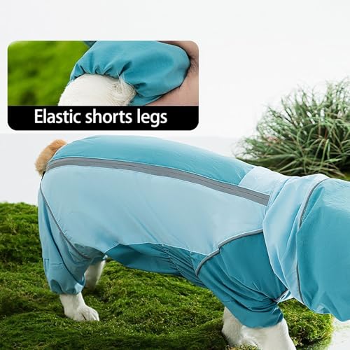 Dog Raincoat Windbreaker Dog Rain Jacket Durable Waterproof Doggy Resistant Rain Coat for Dogs(Medium,B)