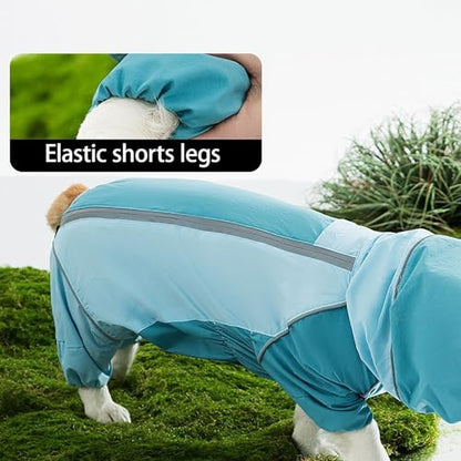 Dog Raincoat Windbreaker Dog Rain Jacket Durable Waterproof Doggy Resistant Rain Coat for Dogs(Medium,B)