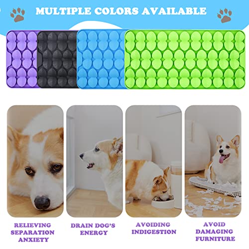 Silicone Snuffle Mat for Dogs Slow Feeder Lick Mat with Suction Cups Dogs Sniff Mat Dogs & Cats Entertainment Toys for Boredom(Purple) - color: Purple