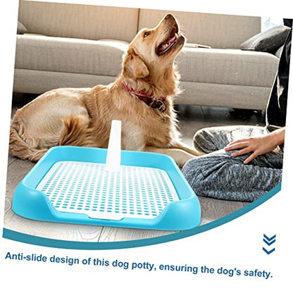Healifty Indoor Dog Toilet Tray with Slip Mesh and Column Design for Puppy Training Household Pet Potty for Small to Dogs Easy