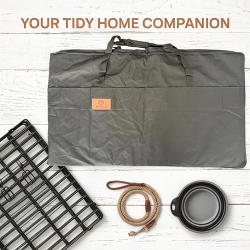 PJYuCien Storage Bag for 42"x24" Metal Foldable Dog Playpen | 600D Oxford Fabric, 270° Large Zipper, Travel Carry Case for Camping, Park & Home, Waterproof Moisture-Proof - size: 42"x24"