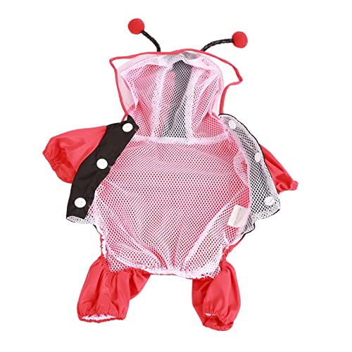 Pilipane Dog Raincoat Reflective Lightweight Double Layer Breathable Dog Rain Jacket for Daily Walking Running Outdoor Activities Polyester Material (S) - size: Small, style: S