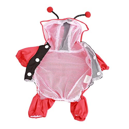 Pilipane Dog Raincoat Reflective Lightweight Double Layer Breathable Dog Rain Jacket for Daily Walking Running Outdoor Activities Polyester Material (S) - size: Small, style: S