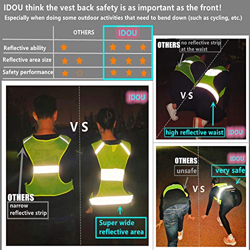 Reflective Vest Safety Running Gear with Pocket,High Visibility for Running,Biking,Walking,Women & Men - color: 2 Pack Neon Yellow, size: Large