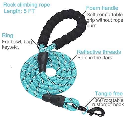 haapaw Martingale Dog Collar with Quick Release Buckle Reflective Dog Training Collars for Small Medium Large Dogs - color: Turquoise, size: S