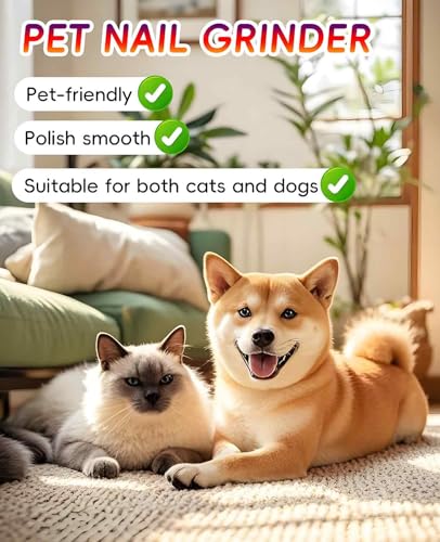 2PCS Dog Nail File, Filer Board for Safe and Easy Nail Care with 8PCS Replaceable Filing Disc
