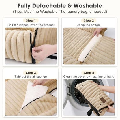 MIXJOY Dog Car Seat for Small/Medium Dogs up to 25 lbs, Multi-Functional Dog Carrier for Car with Detachable Washable Cover, Pet Travel Bed with Clip-On Safety Leash, Brown - color: Brown