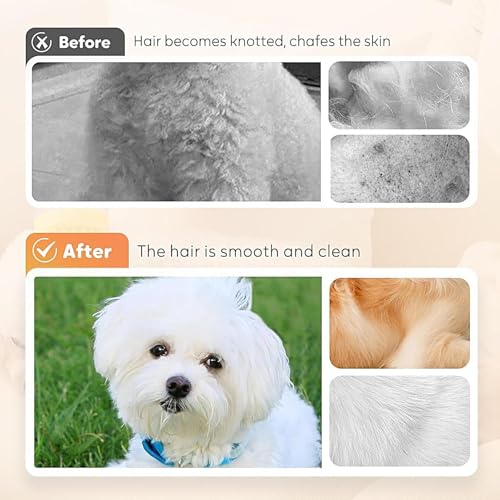 Dog Bath Brush | Shampoo Dispenser Dog Scrubber Massage Brush,Silicone Bristle Grooming Tool Cleaner Reusable Shower Accessories for Small Animals Long Short Hair