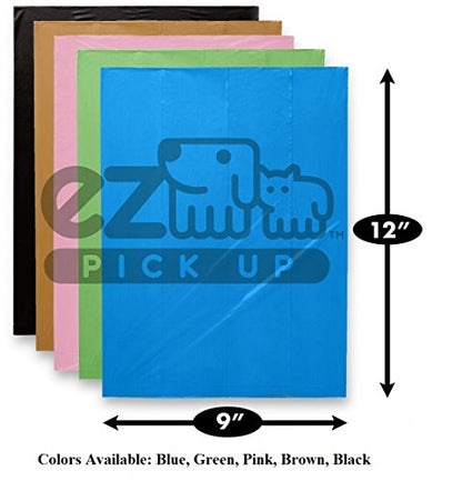 EZ Pick Up 1000 Ct Dog Waste Bags Blue 50 Rolls 1000 Poop Pet Disposal Bag | leak proof, extra large, heavy duty, puppy training, refill bags, 9"x12", poo bag, poopy clean up