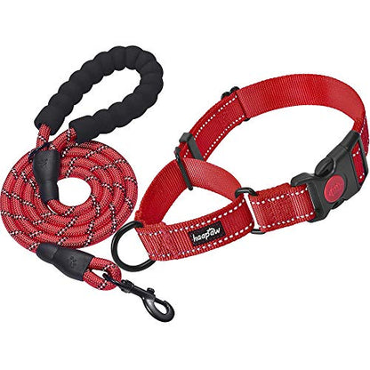 haapaw Martingale Dog Collar with Quick Release Buckle Reflective Dog Training Collars for Small Medium Large Dogs - color: Red, size: M