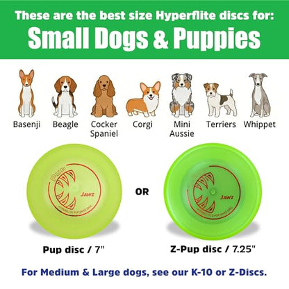 Hyperflite Pup SofFlite Soft Dog Flying Disc, 2 Pack, Small Dogs | Ultra Soft, Competition Approved, 2 Pack | 7-inch, 90g | Small Dogs | Yellow