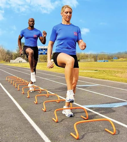 5 Pack Dog Training Hurdles, 6in/ 9in/ 12in/ 20in Different Height Sports Hurdle for Track & Field, Football, Mini Agility Athletic Trainer Set(40cm(15.7")) - size: 40cm(15.7")