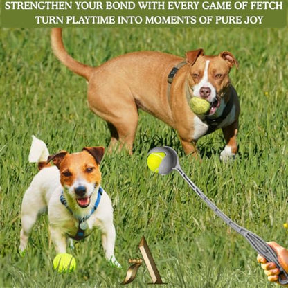 AnNafi Speed Arm Cricket Practice Launcher & Ball Pickup | Dog Thrower | Fetch & Fold Set | Cricket Equipment (With Tennis Ball, White) - color: White, size: With Tennis Ball