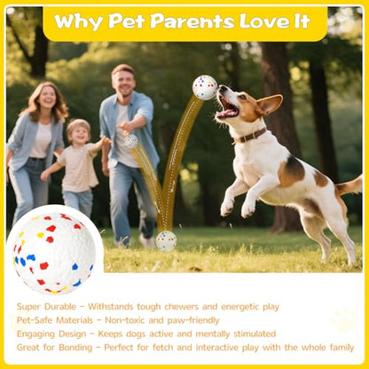 Dog Ball, 2.5 inch Dog Toy for Aggressive Chewers,ETPU Material Durable Ball for Launcher,Indestructible Bouncy Floating Balls for Dogs - color: White