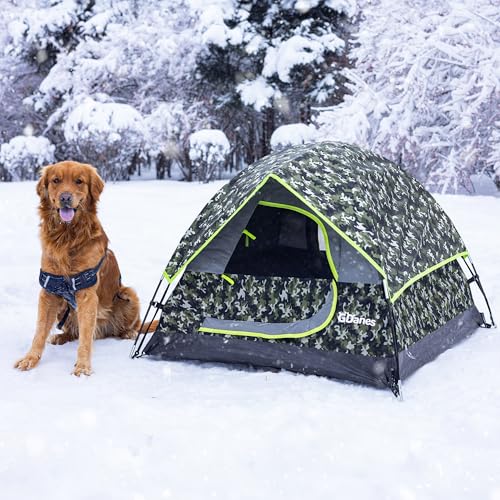 GDanes Camouflage Dog Tent House - Portable Indoor/Outdoor Dog Bed with Soft Pad for Large Dogs, 42 x 42 x 32 Inches - style: Camo