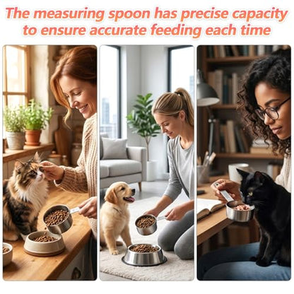 2PCS Half Cup Scoop,Stainless Steel Dog Measuring Food Cup, 125ml Half Cups Measuring Cups, for Feeding Pet, Wet and Dry Ingredients, Dishwasher Safe