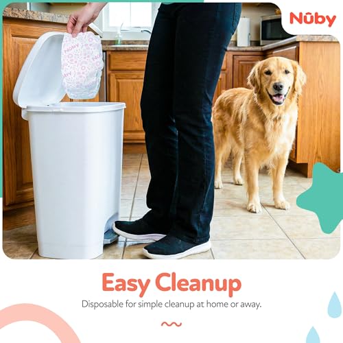 Nuby Pets Disposable Female Dog Diapers with Wetness Indicator, Leak-Resistant & Absorbent for Dogs in Heat, Training & Incontinence, Small (12"- 20" Waist), 50 Count - size: S (Waist 12-20 in)