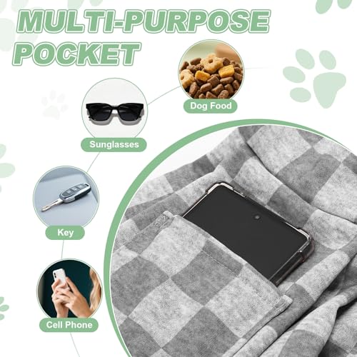 Dog Sling Carrier for Small Dogs and Cats Up to 16.5 Lbs, Breathable Texture with Pocket Pet Cross Body Shoulder Bag, (White Gray, 1 Pcs) Intended for Outdoor Travel/Camp - color: White Gray
