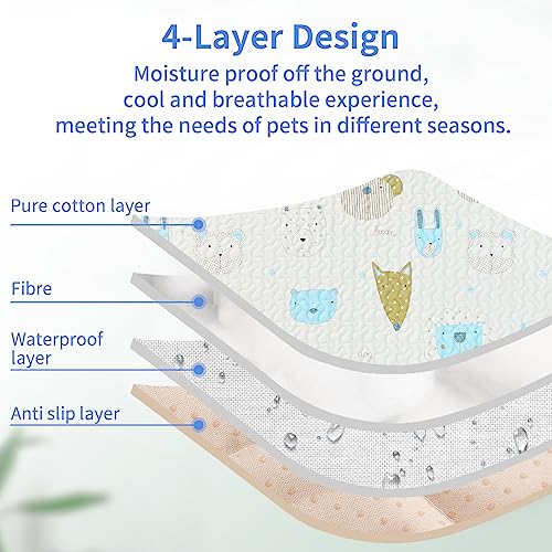 Dog Playpen Urine Pad Dog Pee Pads Puppy Pads,Personalized,Anti-Slip Bottom[PLAYPEN NOT Included] Leak-Proof/Machine Washable/Reusable Whelping Playpen Crate Pet Mattress Pad Pet Training Mat(White) - color: Wihte-1pcs Goodfriend, size: Fits 36" x 4 Panel