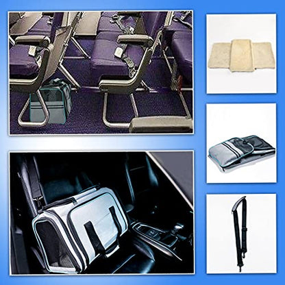 Cat Dog Carrier - Airline Approved Expandable Soft-Sided Pet Carrier with Removable Fleece Pad and Pockets, for Cats/Puppy and Small Animals Large(2 side expandable) - size: 29.8"L x 18.0"W x 11.0"H