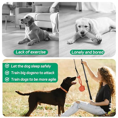 Flirt Pole for Dogs, Interactive Toys Tug-of-war for Pet, Durable Teaser Wand, Chase Toys with Rope Chewing Sticks, for Outdoor Exercise & Training - size: 2 switch-40.2Inch