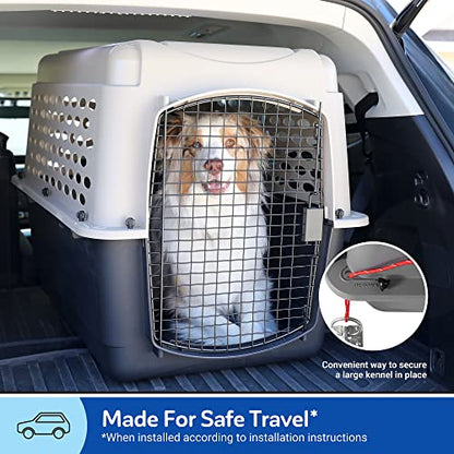 Petmate Vari Dog Kennel - Portable Dog Carriers & Crates for Large Dogs, Airline-Friendly, Durable Plastic, Pet Carrier For Home and Travel, 36 Inches, Taupe and Black - size: 36.0"L x 25.0"W x 27.0"H