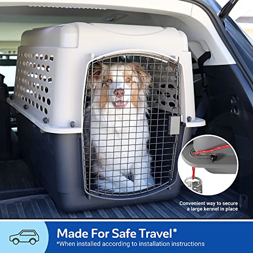 Petmate Vari Dog Kennel - Portable Dog Carriers & Crates for Medium Dogs, Airline-Friendly, Durable Plastic, Pet Carrier For Home and Travel, 32 Inches, Taupe and Black, With Kennel Bowl