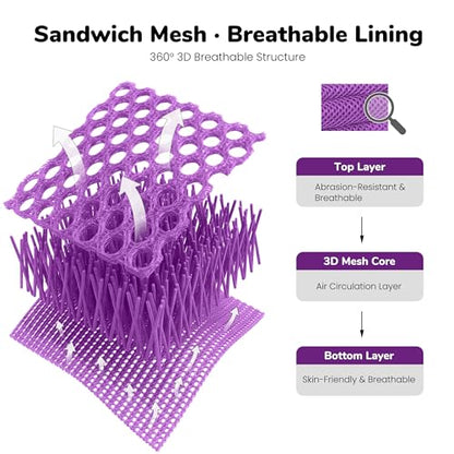 Didog No Pull Dog Harness with Breathable Mesh Padded,Reflective & Quick Fit Light Weight Dog Strap Vest Harness,Easy for Walking Training (XS:Chest 15-18", Purple) - color: Purple, size: XS: Chest 15-18", Fit 9-18 lbs