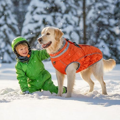 Dog Coat, Warm Dog Winter Coat for Large Dogs, Waterproof Jacket with Harness Built in, Reflective Turtleneck Cold Weather Coats with Zipper,Pet Fleece Vest Snow Jacket, Black XXXL - color: Black, size: XXXL