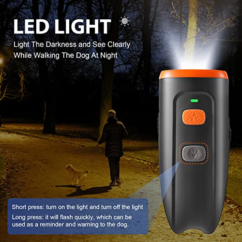 Ultrasonic Dog Barking Control Device, Anti Barking Device Dog Barking Silencer with LED Light, 3 Training Modes Bark Deterrent Devices 20ft Range Dog Training & Behavior Aids w/SOS