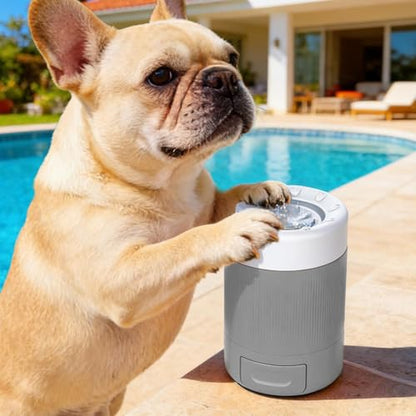 Dog Paw Cleaner Cup – 9cm ABS PBT, Automatic Portable Washer, Reusable Pet Tool | Perfectly Great for Household Mud Removal, Indoor Use - color: Gray