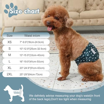 JoyDaog Reusable Dog Belly Bands for Male Dogs Diapers,5 Pack Premium Washable Dog Diapers Male Puppy Nappies Wrap,S - size: Small (Pack of 5)