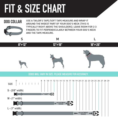 Wolfgang Heavy Duty, Adjustable Dog Collar with Quick Release Nylon Buckle for Walking & Training, FuzzyTails Print, Small - color: FuzzyTails Print, size: Small (5/8 Inch x 8-12 Inch)