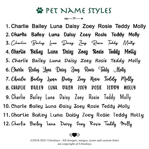 Ultra Joys Custom Personalized Pet ID Tag - Brushed Stainless Steel Heart in Rose Gold, Large - size: Large