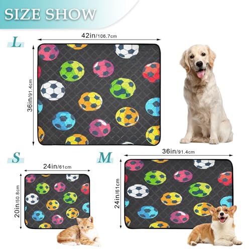 Qilmy Football Pet Mat, Waterproof Reusable Dog Training Pad Anti-Slip Pet Creat Pad for Small Medium Large Dogs and Cats - size: Medium+Large