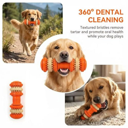 Dog chew Toys, Suitable for Teething Pets, Durable, and Good for Dental Cleaning. Interactive Dog Toys for Small, Medium, and Puppy chewers. - color: Dumbbell