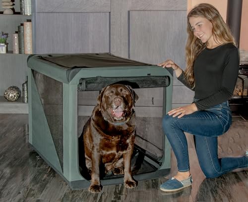 Pet Gear Insta-Fold Soft Crate for Dogs, 42", Dark Cypress