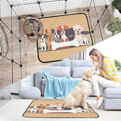 Qilmy Dog Pet Mat, Waterproof Reusable Dog Training Pad Anti-Slip Pet Creat Pad for Small Medium Large Dogs and Cats - size: Medium+Large