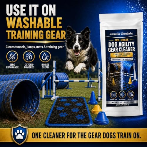 Dog Agility Gear Cleaner Packet for Training Equipment, 50 g | Helps lift stains from textured surfaces