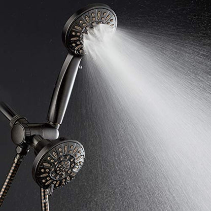 AquaDance Oil Rubbed Bronze Premium High Pressure 48 3-Way Combo for The Best of Both Worlds – Enjoy Luxurious Rain Head and 6-Setting Hand Held Shower Separately or Together - color: Oil Rubbed Bronze