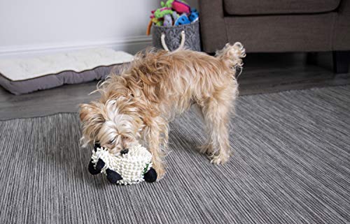 goDog Fuzzy Wuzzy Lamb Squeaky Plush Dog Toy, Chew Guard Technology - Assorted, Small - size: Small, style: Fuzzy Wuzzy Lamb
