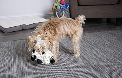 goDog Fuzzy Wuzzy Lamb Squeaky Plush Dog Toy, Chew Guard Technology - Assorted, Small - size: Small, style: Fuzzy Wuzzy Lamb