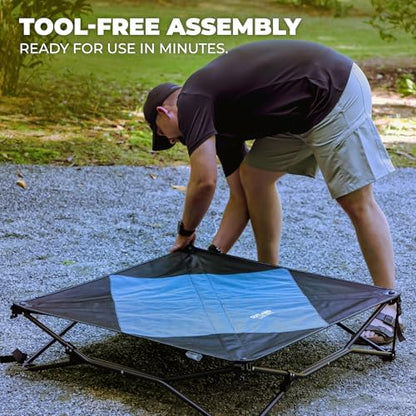 Outland Living Elevated Dog Bed – Durable, Weather-Resistant Pet Cot with Breathable, Joint-Supporting Design | Rust-Resistant, Easy Assembly, Perfect for Outdoor Adventures, Camping, and Home Use
