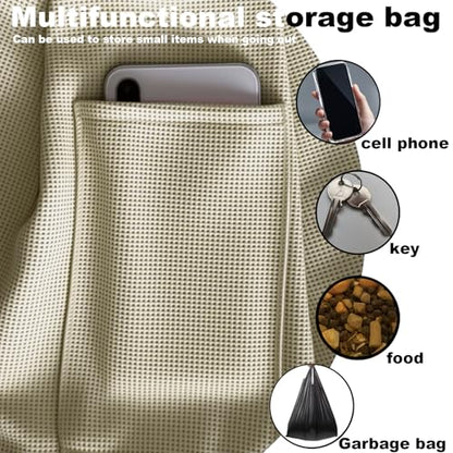 Dog Slings for Small Dogs,Soft and Breathable Waffle Fabric,Puppy Essentials,Reversible Dog Sling with Organizer Pocket,Suitable for Small Dogs and Cats,Gray - color: gray