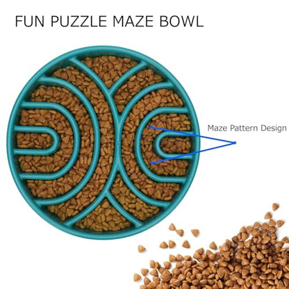Whippy Slow Feeder Dog Maze Bowl - Anti-Choking, Anti-Slip Interactive Puzzle Feeder for Large Dogs, Green - color: green