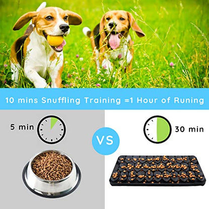 Silicone Snuffle Mat for Dogs Slow Feeder Lick Mat with Suction Cups Dogs Sniff Mat Dogs & Cats Entertainment Toys for Boredom(Black) - color: Black