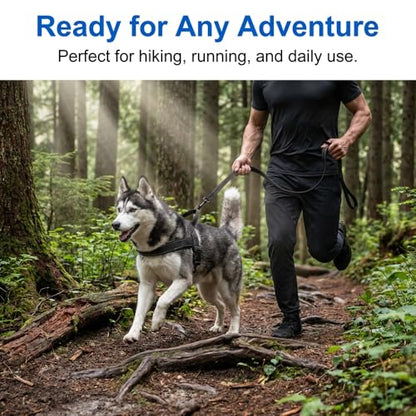 No-Pull Dog Harness with Handle, Adjustable Reflective Pet Vest Tactical Harness for Small Medium Large Dogs Walking Training, Front Clip, Escape Proof & Heavy Duty D-Ring (Khaki, L) - color: Khaki, size: L